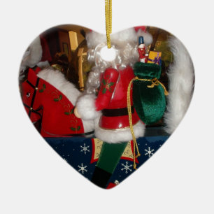 Dekorierter Weihnachtsmann Weihnachtskunst Print/D Keramik Ornament