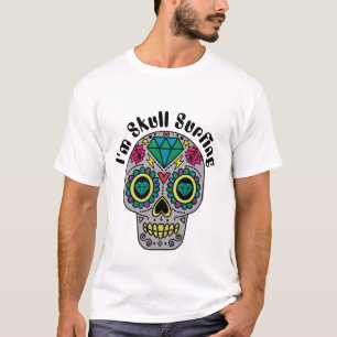 Dekoriertes abstraktes Totenkopf-T-Shirt T-Shirt