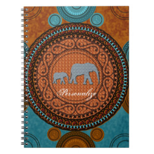 Dekoriertes Elephant-Notebook Notizblock