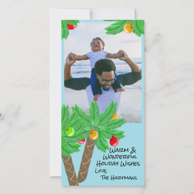 Dekoriertes Foto aus Palmen (Vorderseite)