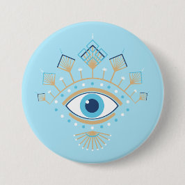 Dekoriertes griechisches Eye Türkisches Schutzsymb Button