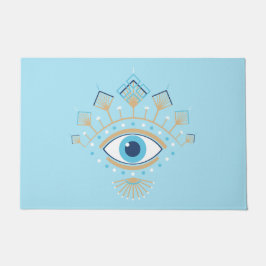 Dekoriertes griechisches Eye Türkisches Schutzsymb Fußmatte