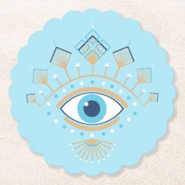 Dekoriertes griechisches Eye Türkisches Schutzsymb Untersetzer