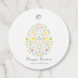 Dekoriertes Ostereier, Blumenblätterblättern Geschenkanhänger