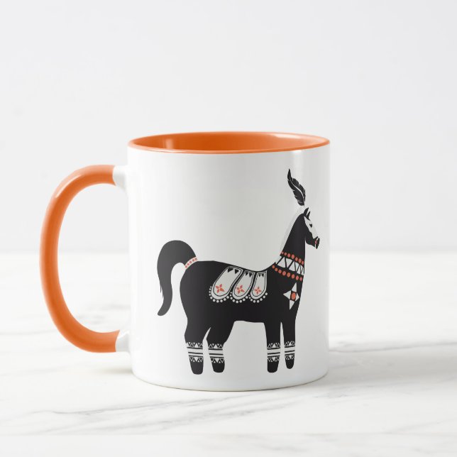 Dekoriertes Pferd Tasse (Links)