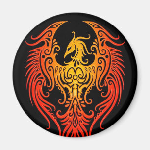 Dekoriertes Tribal Phoenix Magnet