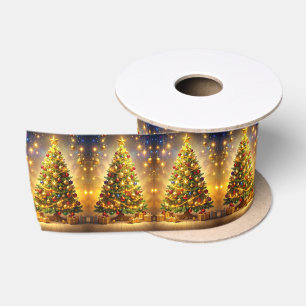 Dekoriertes Weihnachtsbaum-Band Satinband