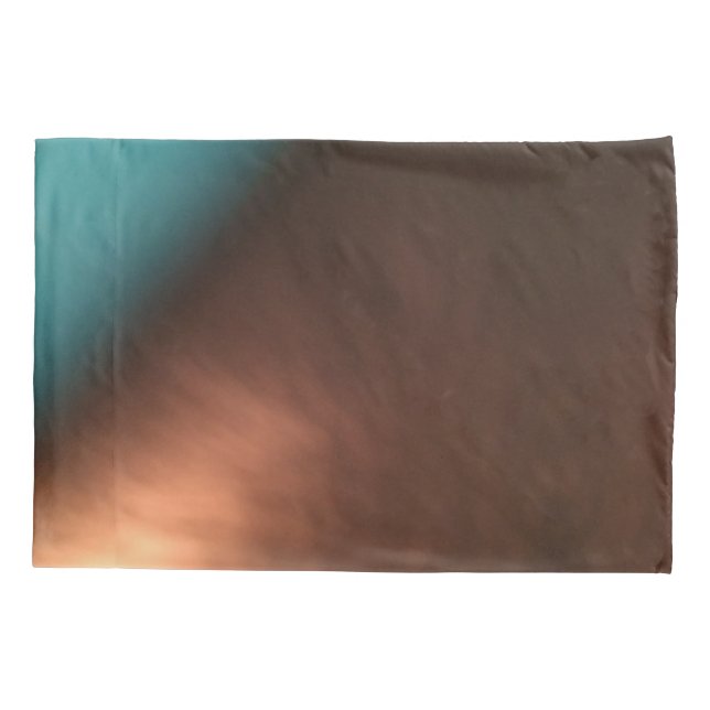 Dekorkissen in Aquamarinen und Kupferbraun Kissenbezug (Rückseite)