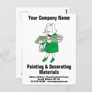 Dekormaterialien oder Dekorationsartikel Postkarte