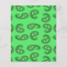 Dekorpaisley-Muster auf grün