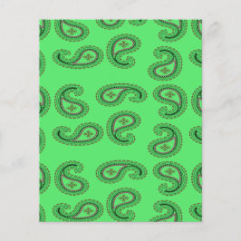 Dekorpaisley-Muster auf grün