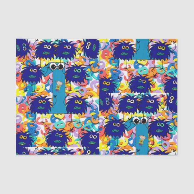 Dekorpapier Baby zum ersten Geburtstag Seidenpapier (Vorderseite)