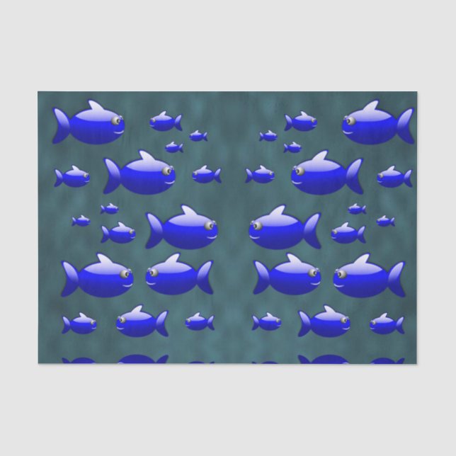 Dekorpapier Fisch Seidenpapier (Vorderseite)