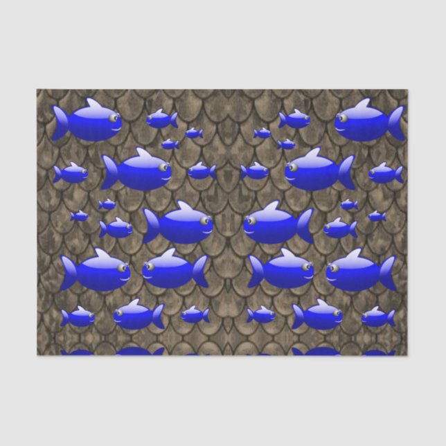 Dekorpapier Fisch Seidenpapier (Vorderseite)