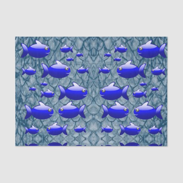 Dekorpapier Fisch Seidenpapier (Vorderseite)