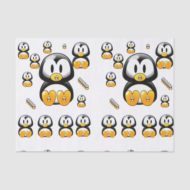 Dekorpapier Pinguin Seidenpapier (Vorderseite)
