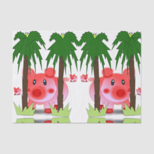 Dekorpapier Rosa Schweine Seidenpapier