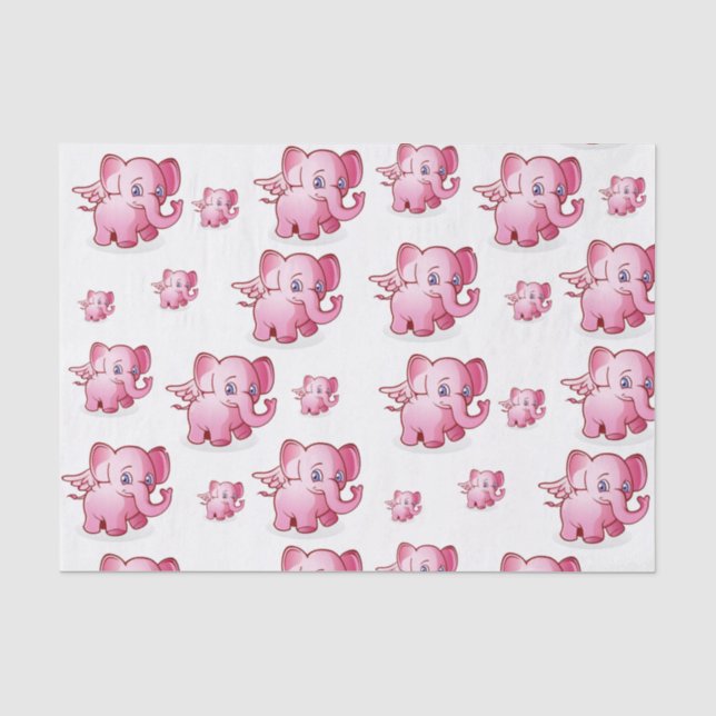 Dekorpapier Rosa Schweine Seidenpapier (Vorderseite)