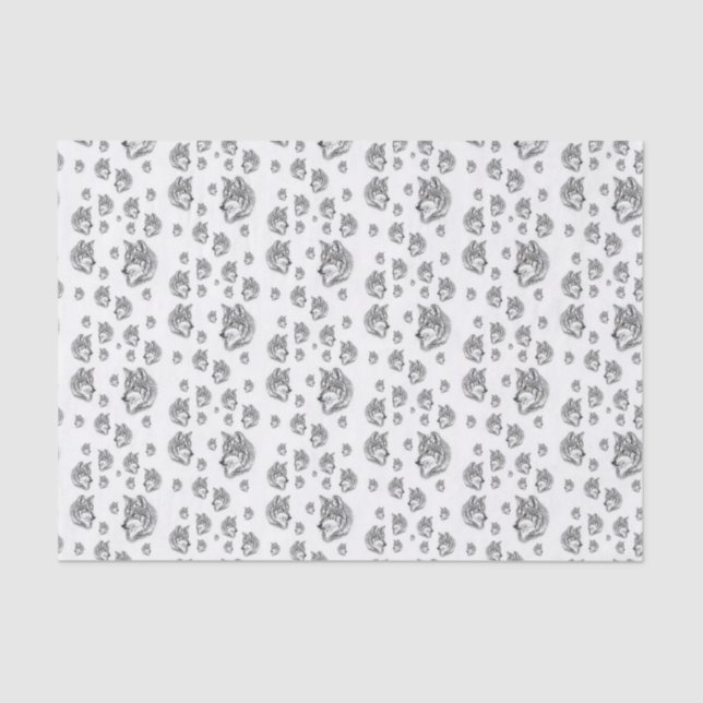 Dekorpapier Wolf Seidenpapier (Vorderseite)