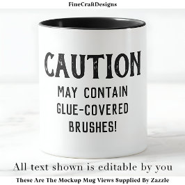 Dekoseiten-Pinsel Zitat Custom BW04 Funny Craft Tasse