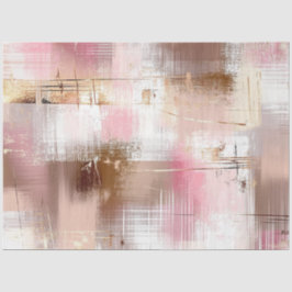 Dekoupage Abstrakt Pink Brown White Background Seidenpapier