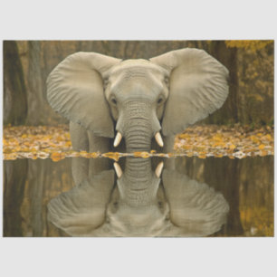 Dekoupage African Elephant Wildlife Digital Art Seidenpapier