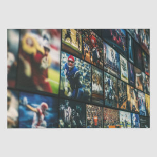 Dekoupage American Football Screen Szenen Seidenpapier