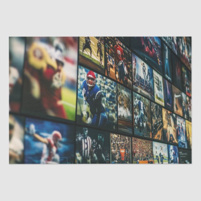 Dekoupage American Football Screen Szenen Seidenpapier (Vorderseite)