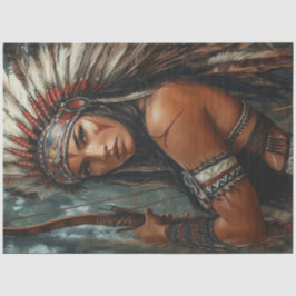 Dekoupage Amerikanische Ureinwohner Warriors Seidenpapier