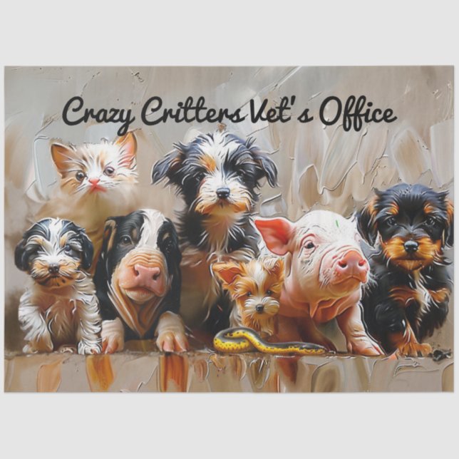 Dekoupage Animal Foto for Vet's Office Seidenpapier (Vorderseite)