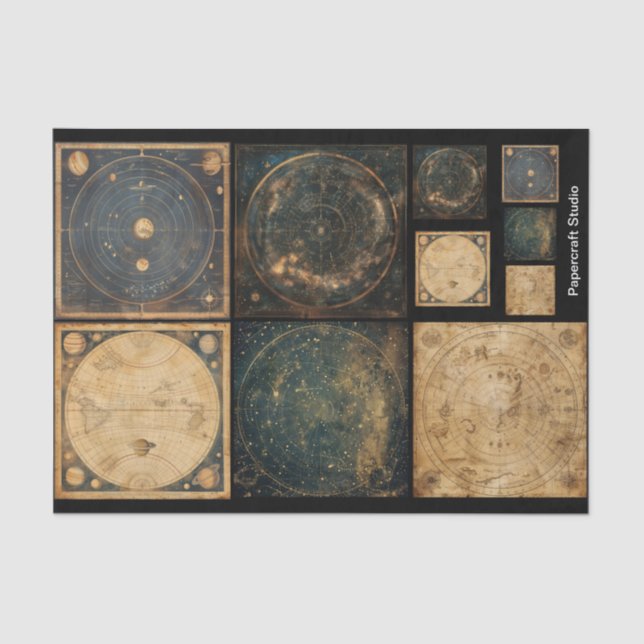Dekoupage Art Celestis Atlases Seidenpapier (Vorderseite)
