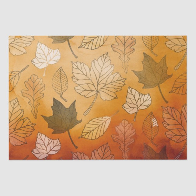 Dekoupage Autumn Leaaves Tissue Seidenpapier (Vorderseite)