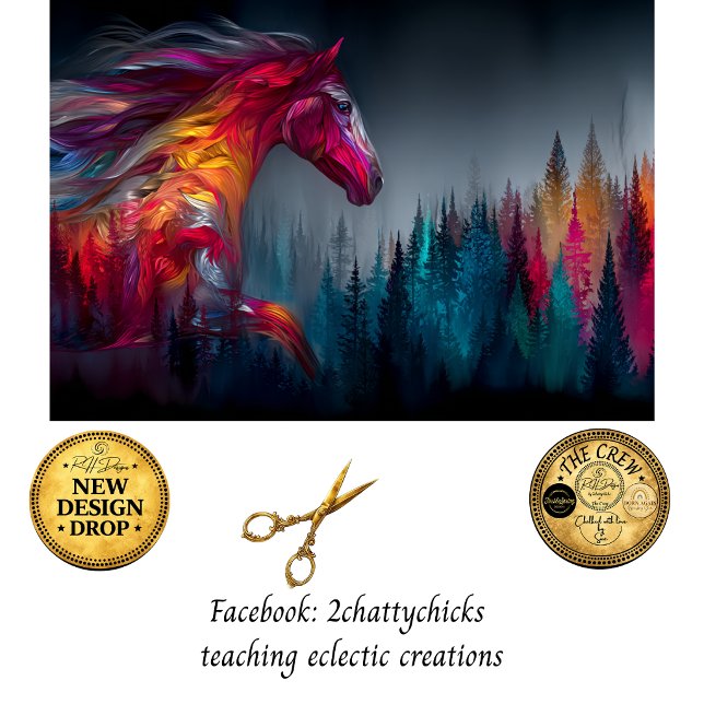 Dekoupage Bemalte Pferdesammlung Forest Ember Seidenpapier (Von Creator hochgeladen)