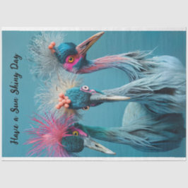 Dekoupage Birds Sun Shiny Day Seidenpapier