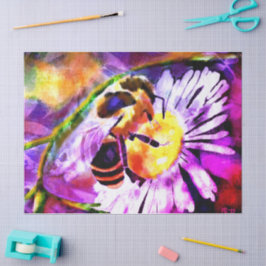 Dekoupage Bumble Bee Daisy Flower Garden Seidenpapier