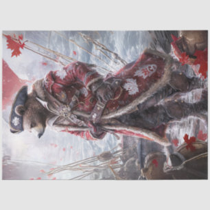 Dekoupage Canadian Pirate Bear Sea Seidenpapier