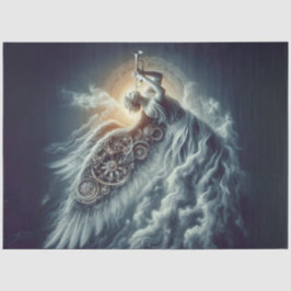 Dekoupage Celestial Angel Blasen a Trumpet Seidenpapier