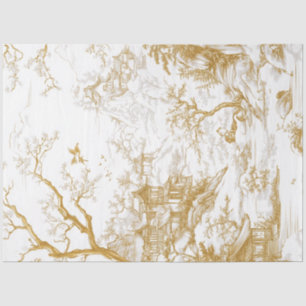 Dekoupage Chinesische Landschaft Szene Seidenpapier