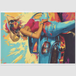 Dekoupage Classic Car Chic Poster Seidenpapier