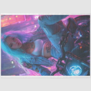 Dekoupage Classic Poster Futuristic Biker Chic Seidenpapier