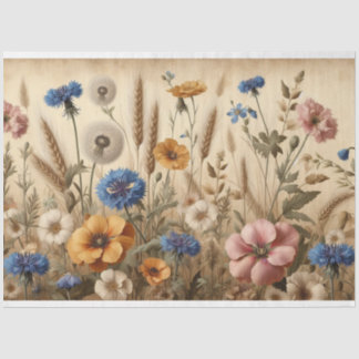 Dekoupage Cornflower Dandelion Tissue Paper Seidenpapier