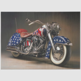 Dekoupage Custom American Spirit Flag Motorrad Seidenpapier