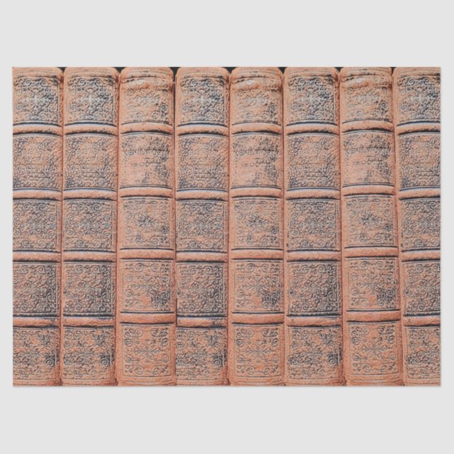 Dekoupage der alten Beige Buchbibliothek Seidenpapier (Vorderseite)