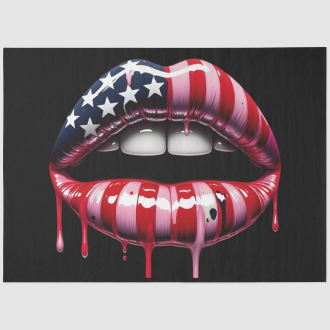 Dekoupage der amerikanischen Flag Bitups Seidenpapier (Vorderseite)