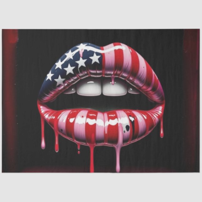 Dekoupage der amerikanischen Flag Bitups Seidenpapier (Vorderseite)