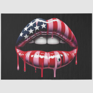 Dekoupage der amerikanischen Flag Bitups Seidenpapier