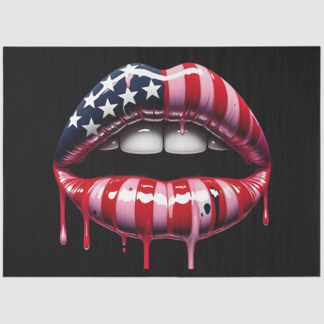 Dekoupage der amerikanischen Flag Bitups Seidenpapier (Vorderseite)