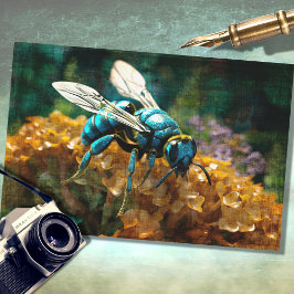 Dekoupage der Blauen Biene Seidenpapier