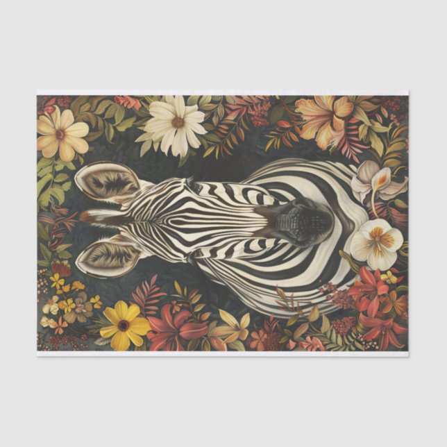 Dekoupage der botanischen Illustration Seidenpapier (Vorderseite)