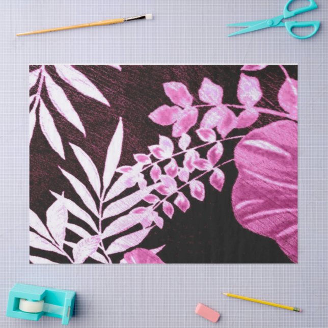 Dekoupage der botanischen Palmfronten Seidenpapier (Basteln)